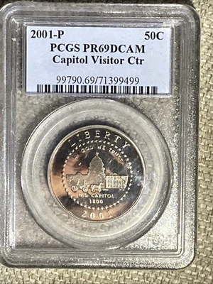 2001P Capitol Visitor Center 50C PCGS PR69DCAM - Image 1 of 2