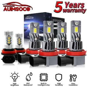 For Chevrolet Malibu 2006-2012 LED Headlight Kit + Fog Light Bulbs Combo 6x 100W - Picture 1 of 18