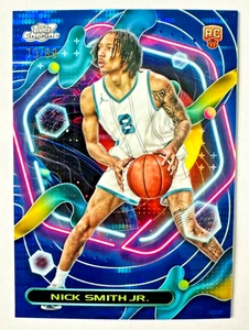 2024 Topps Chrome Cosmic Nick Smith Jr. BLUE Moon Refractor RC #/99 Hornets! - Picture 1 of 3