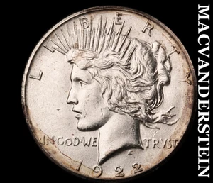 1922-S Peace Dollar - Scarce High Grade Lustrous No Reserve #D3716 - Picture 1 of 2