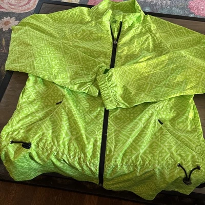 Exertek Women's Green Hooded Full Zip Windbreaker Jacket Size Medium EUC - Image 1 of 4