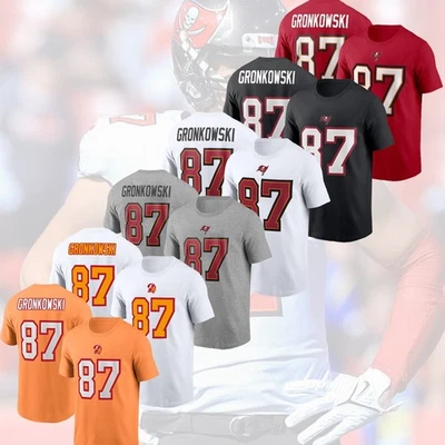¡OFERTA CALIENTE! Rob Gronkowski #87 Tampa Bay Buccaneers 2025 nombre y número de jugador regalo Foto 1 de 4