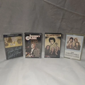 Johnny Cash Cassette Tapes And The Carter Family Cassette Tapes - Picture 1 of 3