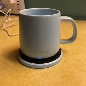 ION Mug and Charging Coaster Light Blue Tested Works Good Lid Doesn’t Fit Well - Picture 1 of 7