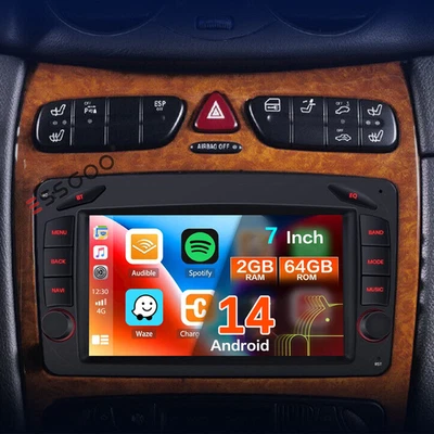 64G Apple CarPlay Car Stereo Android For Mercedes Benz C/CLK W203 W209 GPS Radio - Image 1 of 4