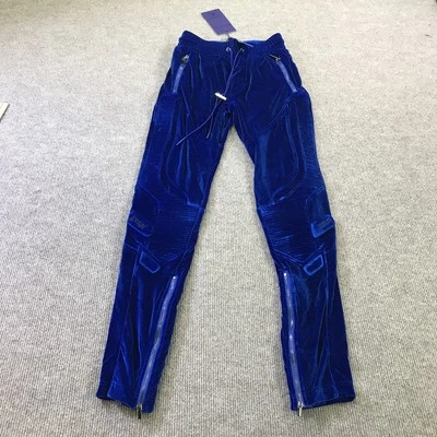Pantalones Guapi Para Hombres 28 Azul Terciopelo Edición Limitada Cremallera Joggers Urban Streetwear Foto 1 de 4