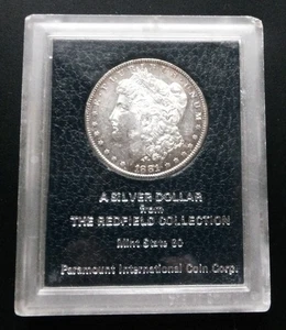 1881-S Morgan Silver Dollar Redfield Collection Black Paramount Holder - Bild 1 von 4
