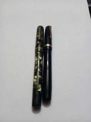 Vintage Fountain Pens X 2  Wyvern No 7c ......and The Burnham Pen - Image 1 of 4