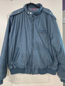 Members Only racer bomber jacket with belt collar size men’s 46L - Picture 1 of 4