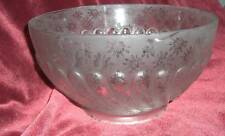    VICTORIAN Etched  GLASS SHADE GASOLIER GLOBE RIBBED