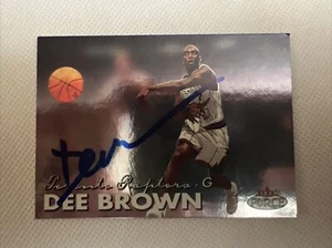 DEE BROWN TORONTO RAPTORS SIGNED AUTOGRAPHED 2000 FLEER NBA BASKETBALL CARD - Picture 1 of 2