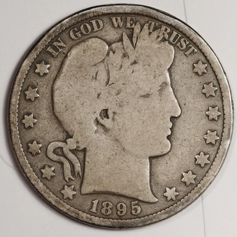1895 Barber Half.  VG.  165516 Cover