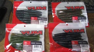 Yum "4 dinger" worms, 4 bags, 4 colors, free shipping - Picture 1 of 5