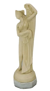 Vintage Italienische Skulptur Statue Akt Dame - R. Leoni mit Marmorsockel - Bild 1 von 11