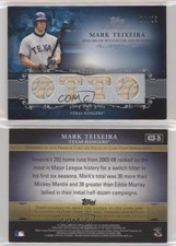 2009 Topps Sterling Career Chronicles Relics Quad /25 Mark Teixeira #4CCR-35