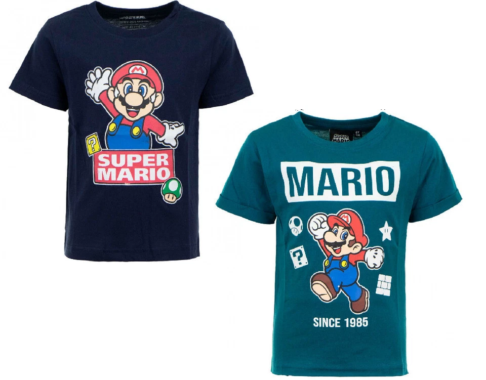 Super Mario T-Shirt Jungen Kinder Shirt Kurzarm - Bild 1 von 1