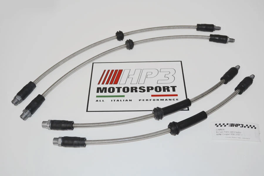 MINI Cooper R56 KIT 4 TUBI FRENO TRECCIA AERONAUTICI SPORTIVI HP3 (2007-2013) - Immagine 1 di 1