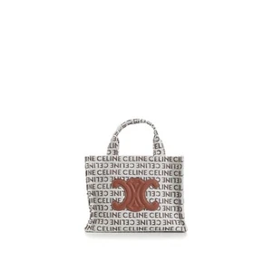 CELINE 1750$ Small Cabas Thais Tote Bag - Textile, Celine All-Over, Triomphe - Picture 1 of 9