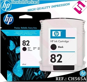 Cartucho de tinta para impresora original HP 82 negro CH565A IVA.Inc - abierto - Imagen 1 de 1