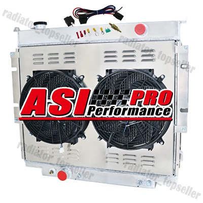 For 1983-96 FORD Pickup F150 F250 F350 AT 4 Rows Aluminum Radiator&Shroud Fan Foto 1 de 4