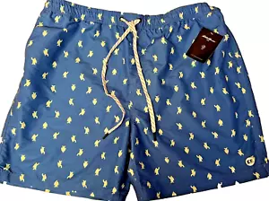 NWT $42 Eddie Bauer Sasquatch Volley Swim Blue Trunk UPF 50 size XXL (44-46) - Picture 1 of 11