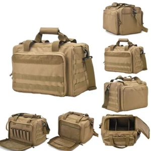 30L Range Bag für 4 Pistolen Tactical Gun Range Bag Single Shoulder Strip Khaki - Bild 1 von 10