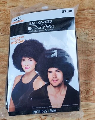 Way to Celebrate Halloween Big Curly Wig Adult Size NEW - Image 1 of 2