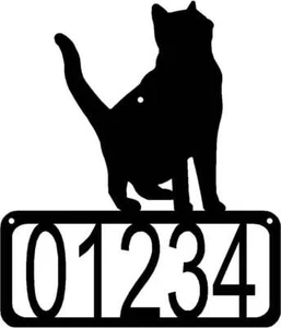 Cat #13 House Address Sign - Made in USA - Picture 1 of 2