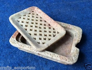 Marble Soap Stone Dish Holder Bathroom Accessories Handmade Art - Picture 1 of 6