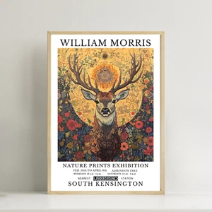 William Morris Stag print Nature exhibition poster - Picture 1 of 19