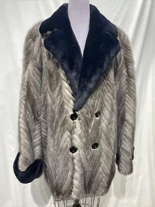 blue iris mink tails jacket mens (44/46/48) - Picture 1 of 3