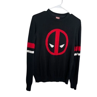 Marvel Deadpool Sweater Women's Small Pullover Crew Neck Graphic Print Top - Image 1 of 4