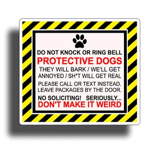 Pegatina protectora para perro sin solicitud ventana letrero de vinilo calcomanía K9 mascota hogar - Imagen 1 de 1