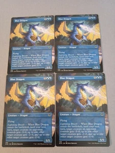 4x Mtg D&D Forgotten Realms Blue Dragon Full Art NM/M Magic The Gathering Mtg - Bild 1 von 1
