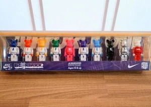 MEDICOM TOY BE@RBRICK × NIKE Airforce1 10 pieces set  100% 2003 rare JAPAN - Picture 1 of 9