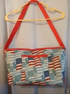 Neu Patriotisch Sterne & Streifen USA Flagge Sling Crossbody Handtasche Schultertasche groß - Bild 1 von 10