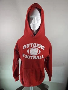 Rutgers Football Hoodie Woman's Small Red Graphic Cotton Blend Longsleeve... - Picture 1 of 10