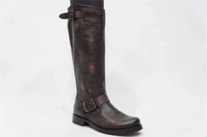 FRYE VERONICA BRONZE BRUSH OFF LEATHER BOOTS 6 $368 - Picture 1 of 1