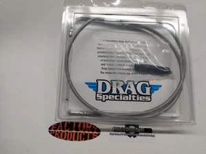 DRAG SPECIALTIES Stainless Steel Braid Throttle Cable 39.5" 0650-0299 - Picture 1 of 1