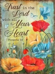 5D Bible Verse Diamond Painting Kit for Adults - Elegant Home Wall Art 12x16 - Picture 1 of 9