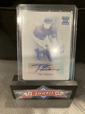 2021  Leaf Trinity  Trey Sweeney Autograph Rookie BA-TS1 Black Plate 1/1 - Image 1 of 3
