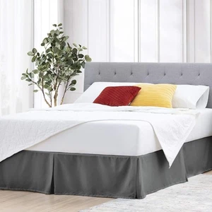 Bed Skirt King Size 12 Inch Tailored Drop Split Corner Premium Cotton Blend F... - Picture 1 of 7