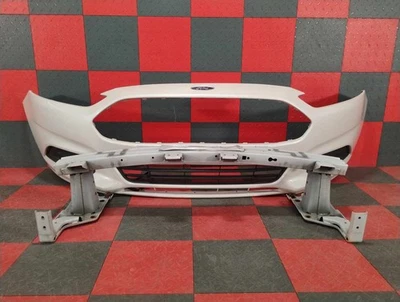 2013-2016 Ford Fusion SE Front Bumper Assy w/o Fog Lamps White-UG *Grille Dmg* - Image 1 of 4