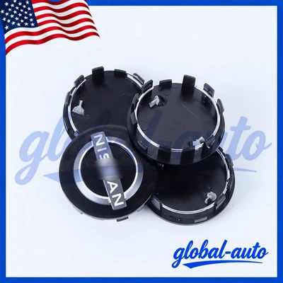 4PCS SET Wheel Center Caps 54mm For 40342-9LT0A Black Easy to Install Foto 1 de 4