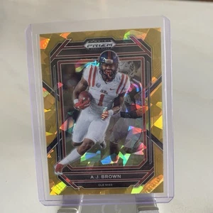 2023 Panini Draft Picks Prizm Football Gold Ice Prizm RC 134 A.J. BRAUN - Bild 1 von 5