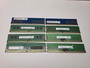 Lot of 8 Mixed Brands Speeds Untested Desktop Memory 8GB 1Rx8 & 2Rx8 PC4 - Picture 1 of 14