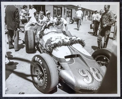 Parnelli Jones 1963 ganador Indianapolis Indy 500 IMS IndyCar fotografía 8x10 Foto 1 de 2