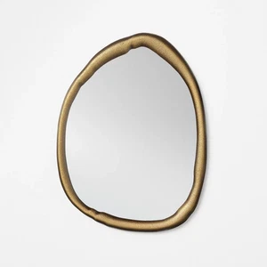 14"x18" Organic Round Mirror - Threshold designed with Studio McGee: - Picture 1 of 4