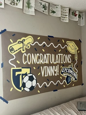 Banners de eventos personalizados pintados a mano 60 X35 banner personalizado Foto 1 de 4