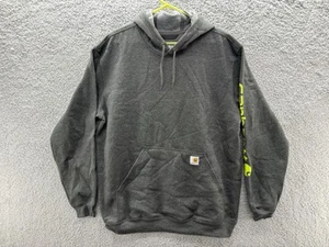 Neu mit Etikett Carhartt lockere Passform mittelschwerer grafischer Hoodie mit Logoärmeln Herren L grau - Bild 1 von 14